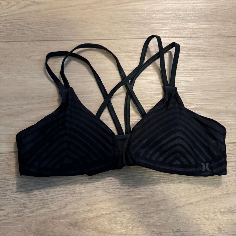 Black Hurley bikini top, small, EUC